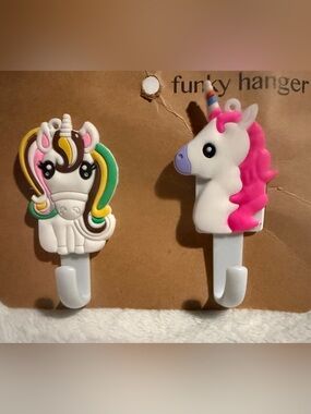 2 Unicorn Self-Adhesive Wall Hooks